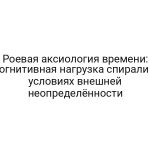 Роевая аксиология времени: когнитивная нагрузка спирали в условиях внешней неопределённости